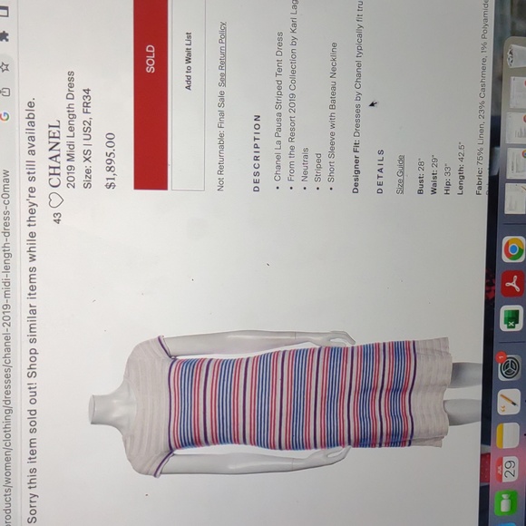 Chanel La Pausa Striped dress - Picture 12 of 12